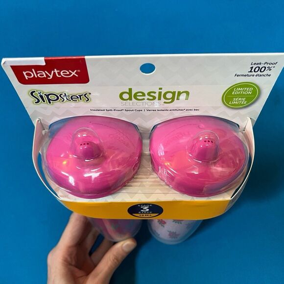 Cactus Design Series Playtex Sipster Insulated Sippy Cups with Spill Proof Valve - Picture 2 of 2